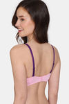 Zivame Beautiful Basics Padded Wired 3/4th Coverage T-Shirt Bra - Prism Pink — thumbnail 3